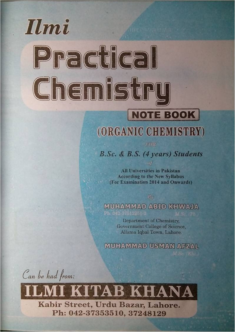 Organic Chemistry Practical Notebook