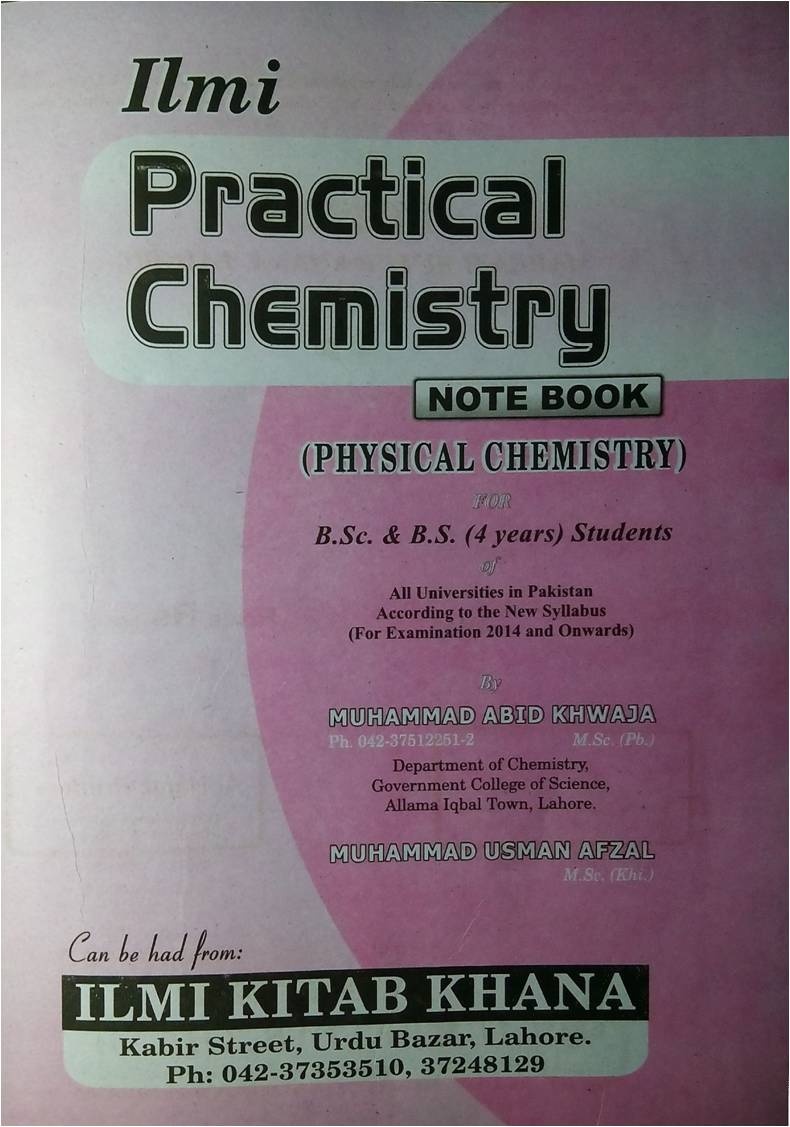 Physical Chemistry Practical Notebook